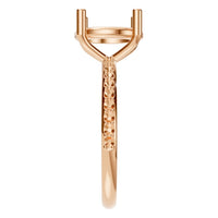 RI-2872 Rose Gold Ring UNSET - Side View