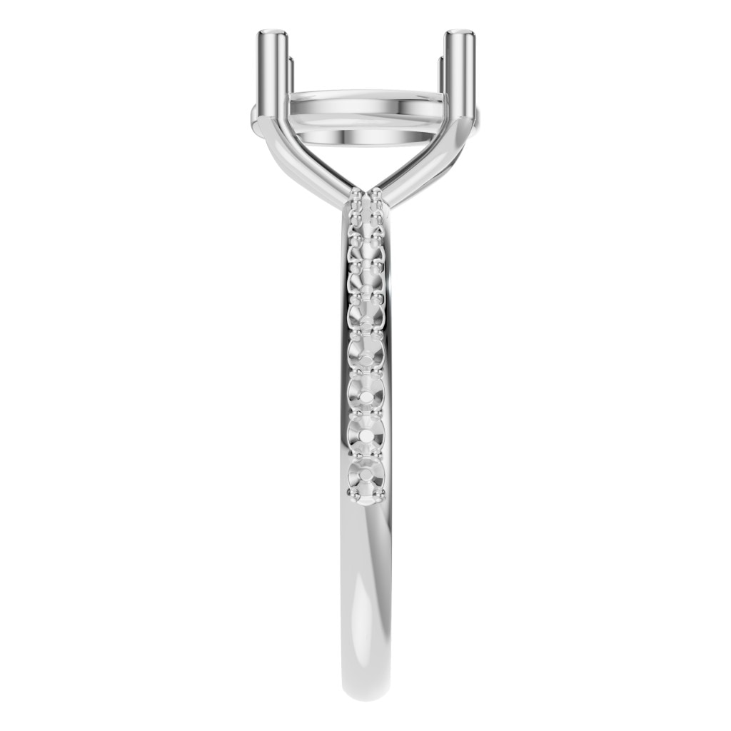 RI-2872 White Gold Ring UNSET - Side View