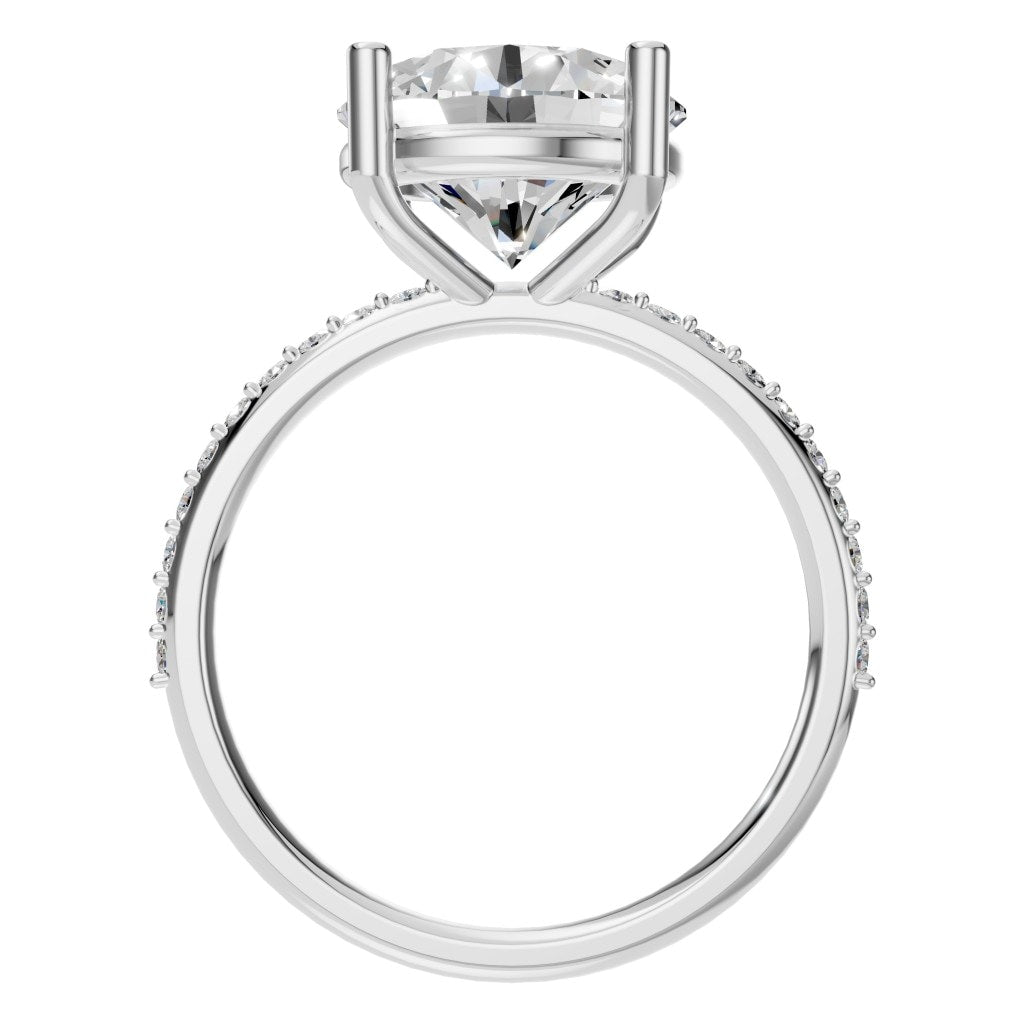 RI-2872 White Gold Ring SET - Top View
