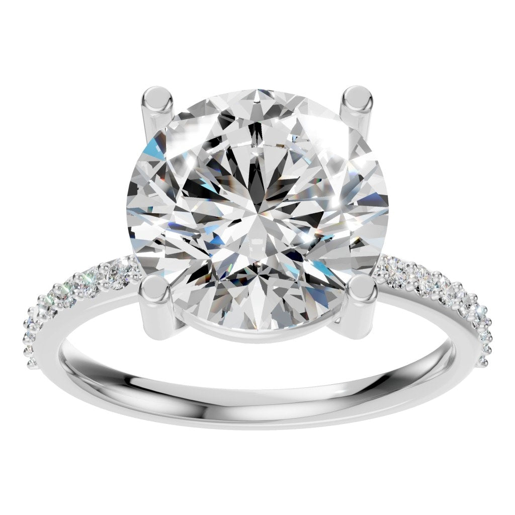 RI-2872 White Gold Ring SET - Front View