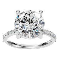 RI-2872 White Gold Ring SET - Front View