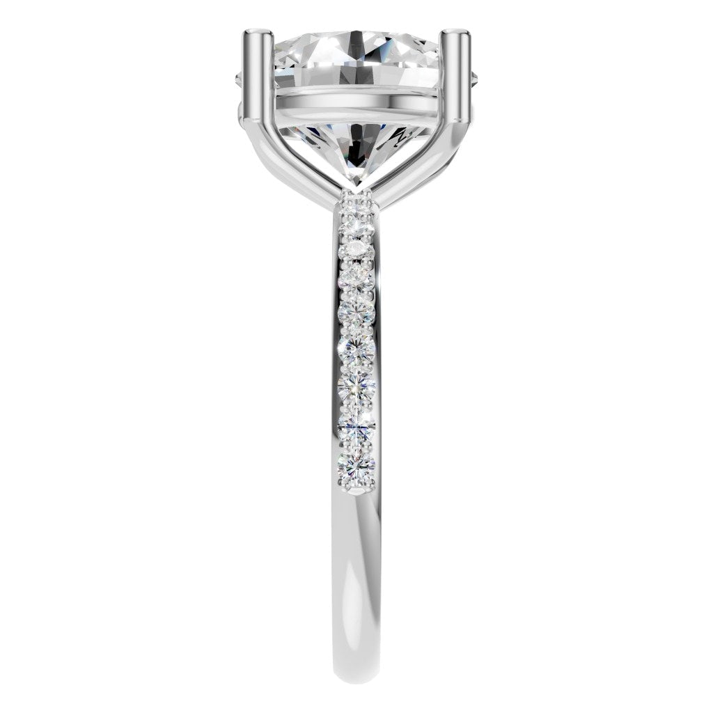 RI-2872 White Gold Ring SET - Side View