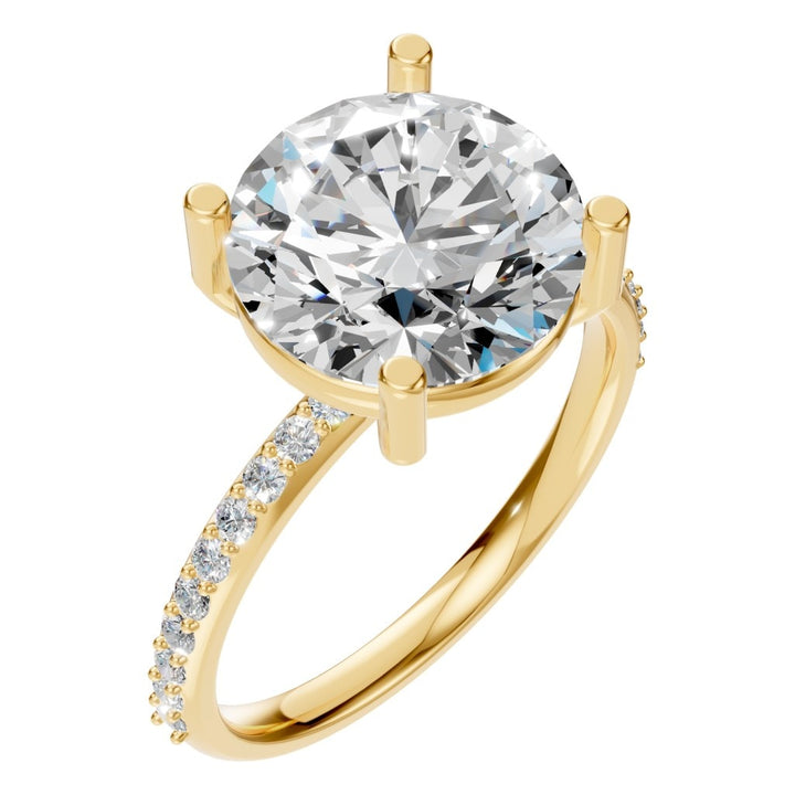 Accented Solitaire Ring Mounting - Round 9.75mm