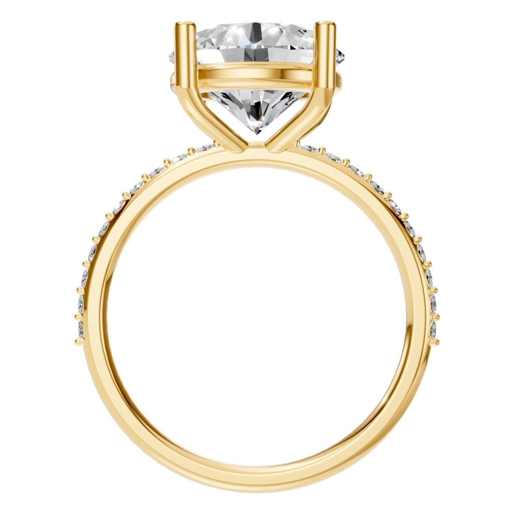 RI-2872 Yellow Gold Ring SET - Top View