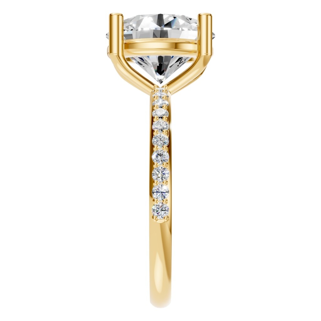 RI-2872 Yellow Gold Ring SET - Side View