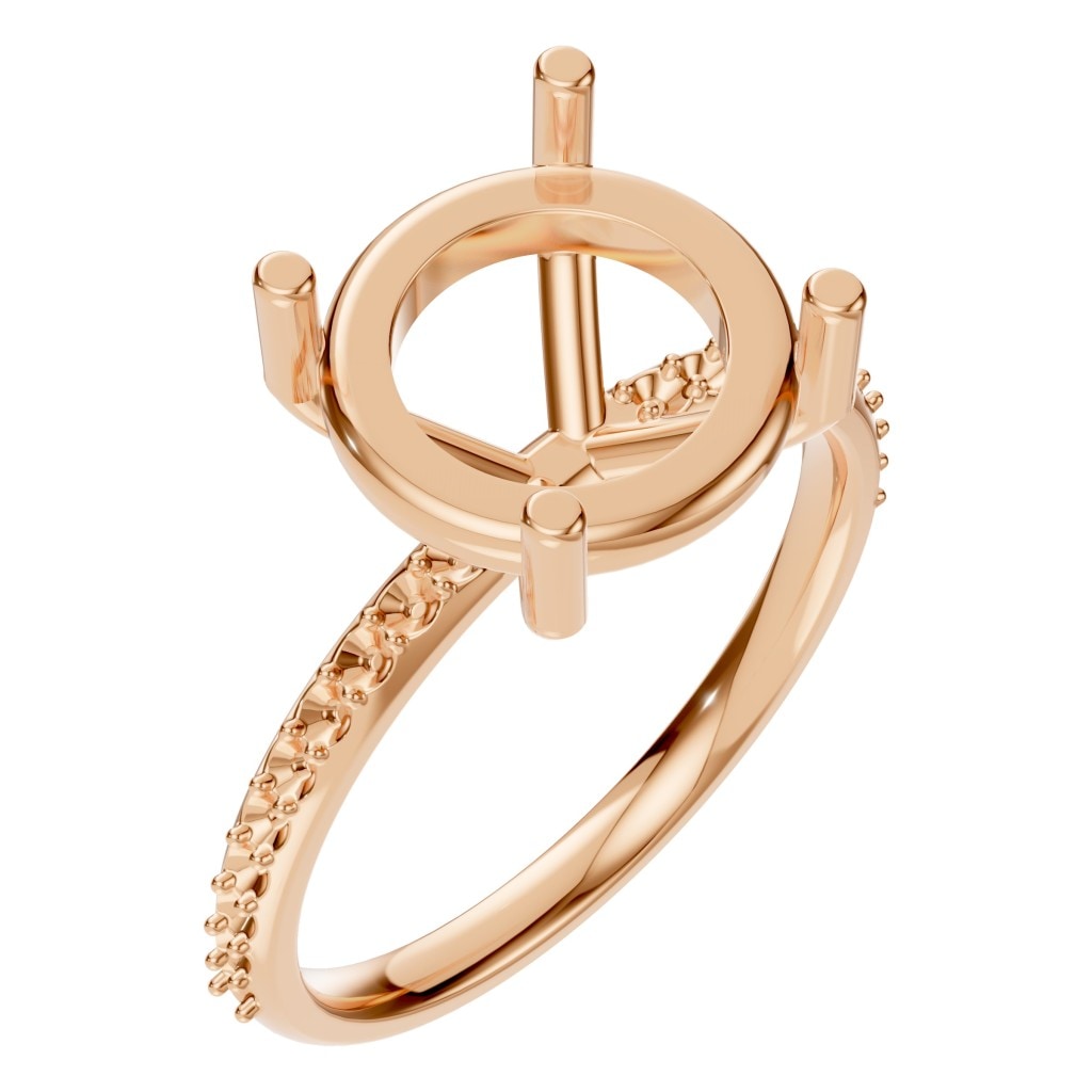 RI-2872 Rose Gold Ring UNSET - Main View