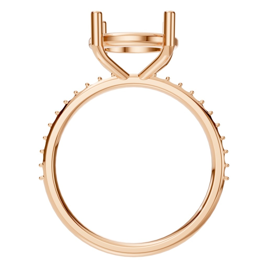 RI-2872 Rose Gold Ring UNSET - Top View