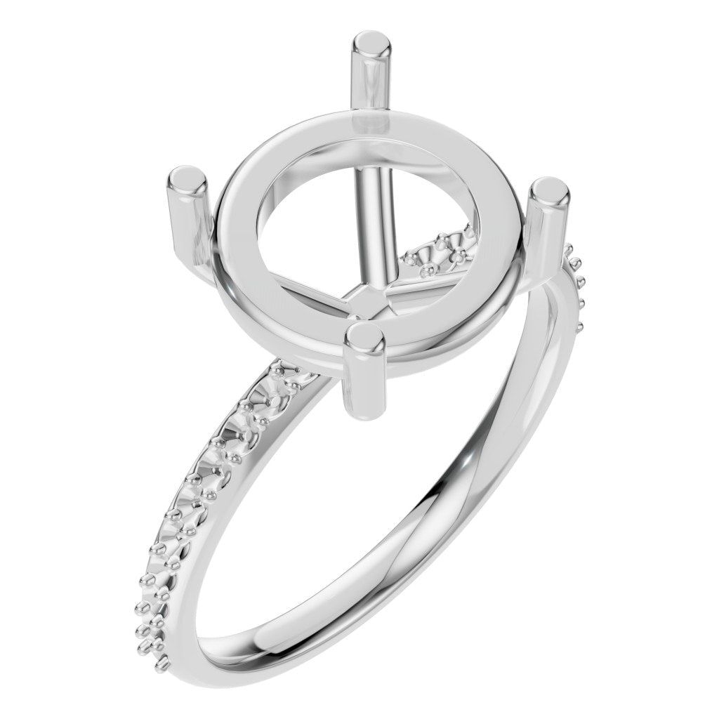 RI-2872 White Gold Ring UNSET - Main View