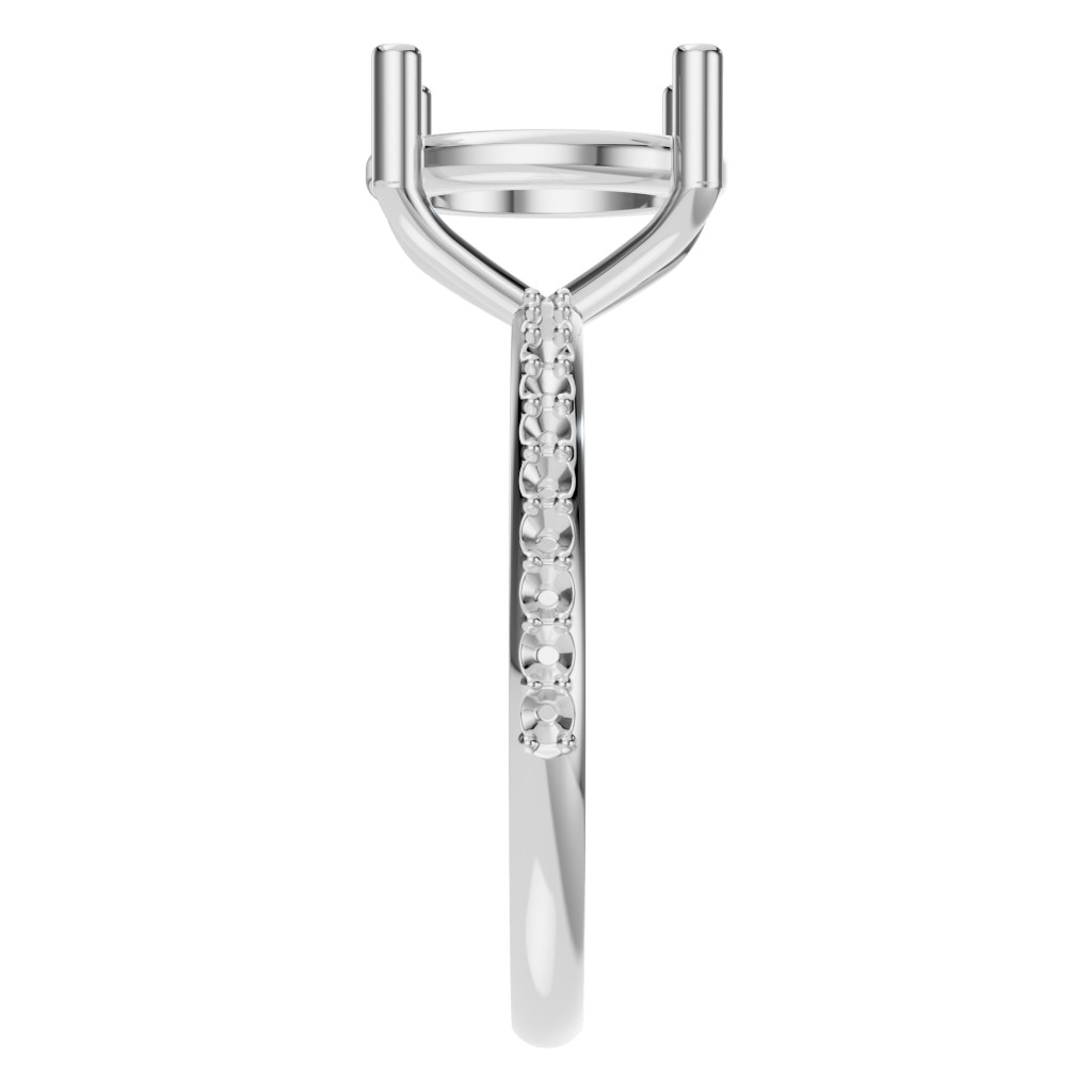 RI-2872 White Gold Ring UNSET - Side View