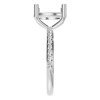 RI-2872 White Gold Ring UNSET - Side View