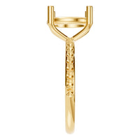 RI-2872 Yellow Gold Ring UNSET - Side View