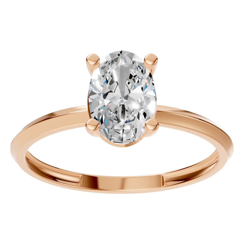 RI-2940 Rose Gold Ring SET - Front View