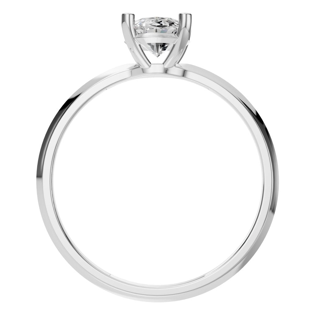 RI-2940 White Gold Ring SET - Top View