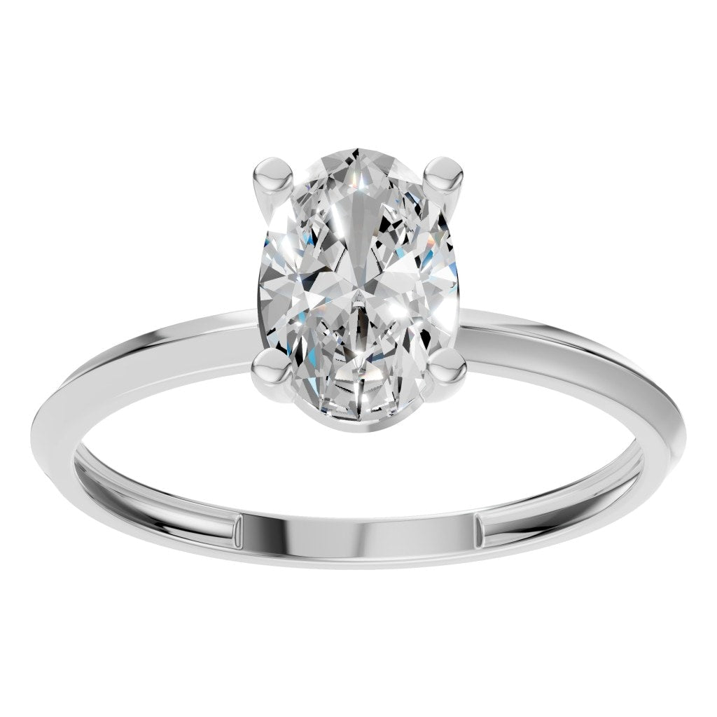 RI-2940 White Gold Ring SET - Front View