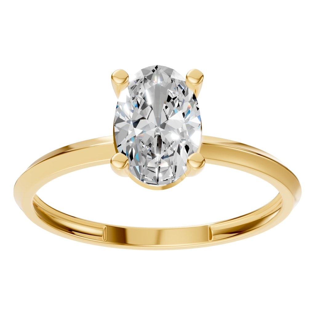 RI-2940 Yellow Gold Ring SET - Front View