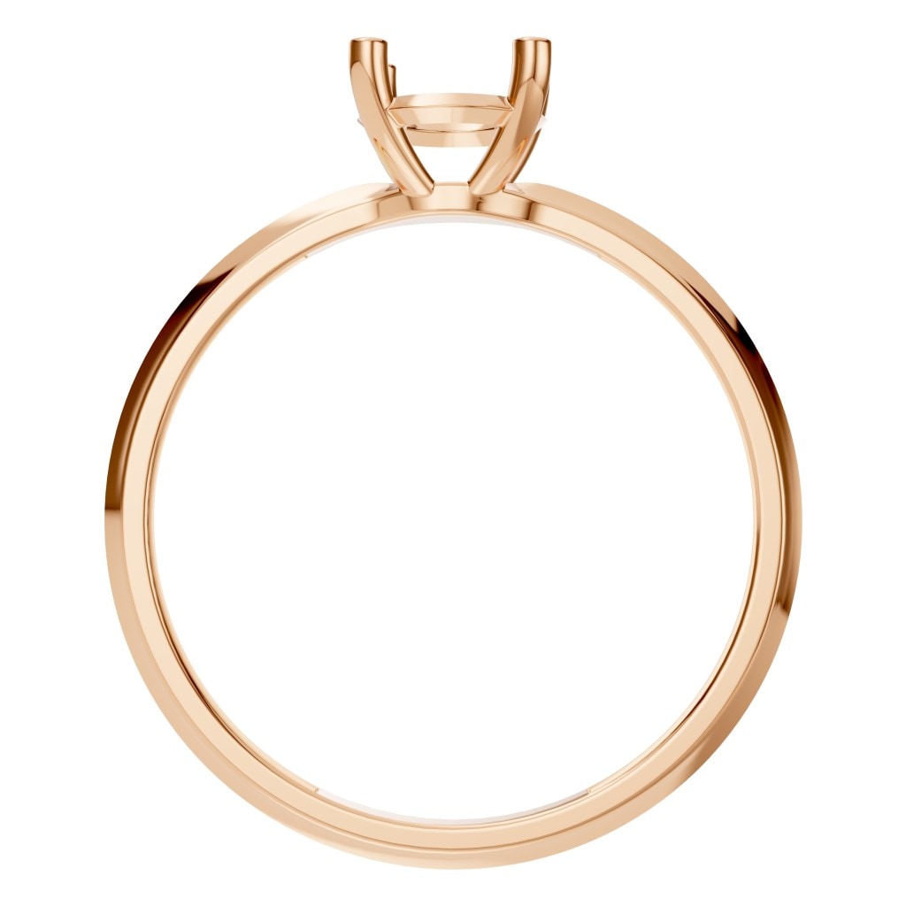 RI-2940 Rose Gold Ring UNSET - Top View