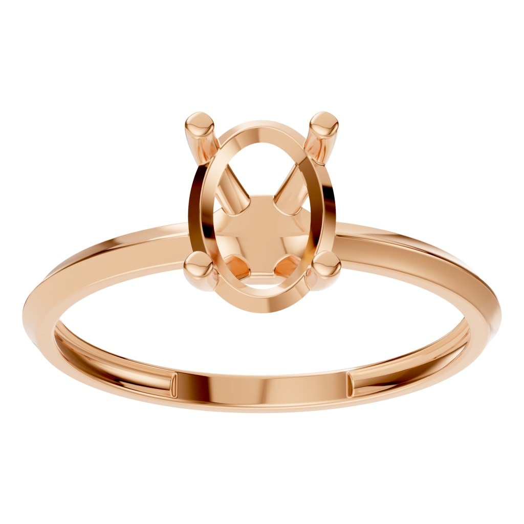 RI-2940 Rose Gold Ring UNSET - Front View