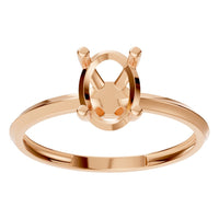 RI-2940 Rose Gold Ring UNSET - Front View
