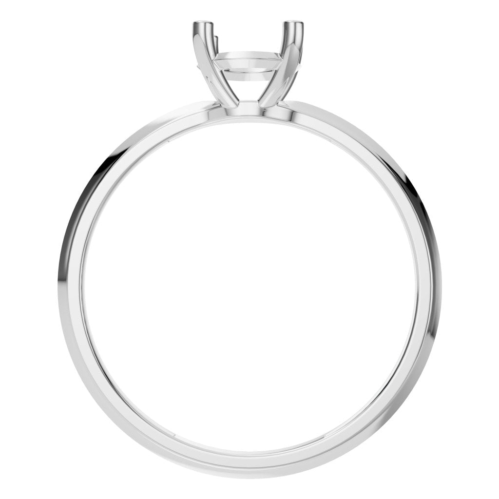 RI-2940 White Gold Ring UNSET - Top View