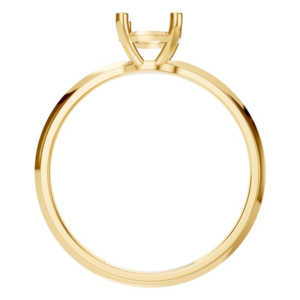 RI-2940 Yellow Gold Ring UNSET - Top View