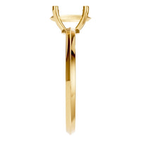 RI-2940 Yellow Gold Ring UNSET - Side View