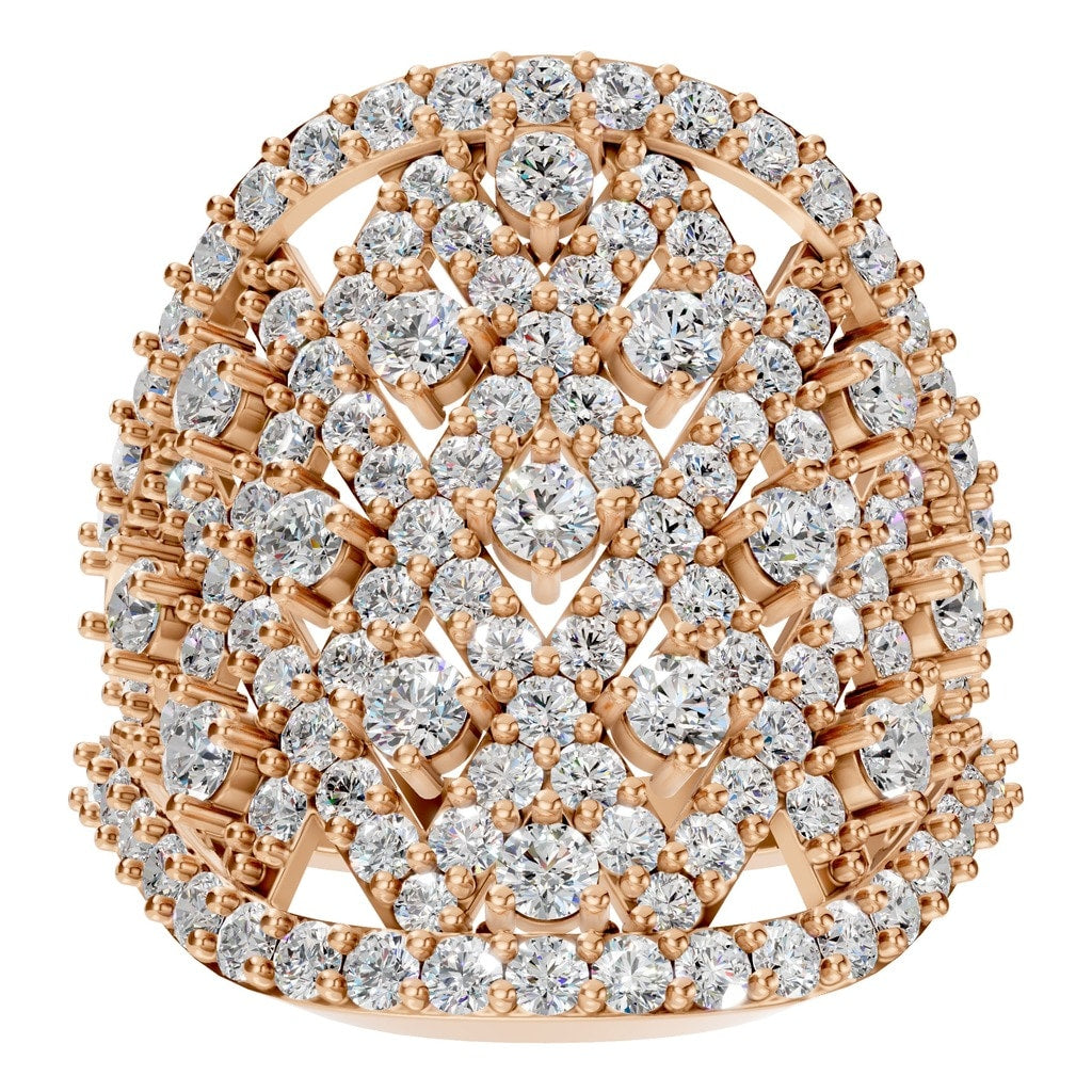 RI-2967 Rose Gold Ring SET - Front View