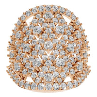 RI-2967 Rose Gold Ring SET - Front View