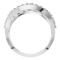 RI-2967 White Gold Ring SET - Top View