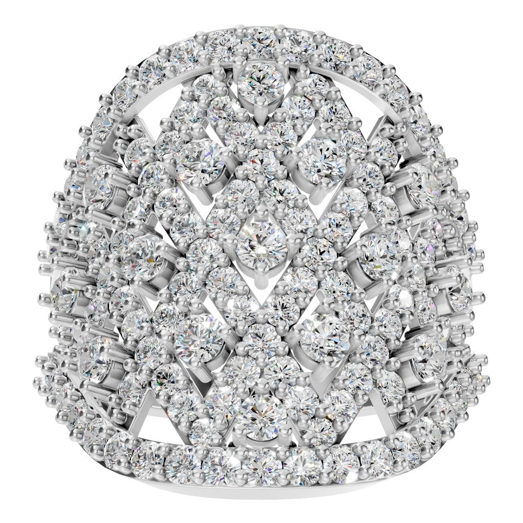 RI-2967 White Gold Ring SET - Front View