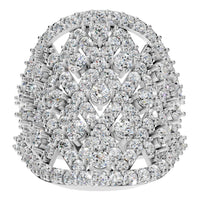 RI-2967 White Gold Ring SET - Front View