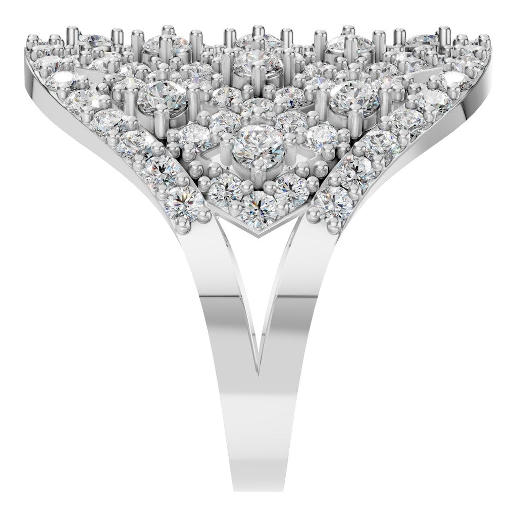 RI-2967 White Gold Ring SET - Side View