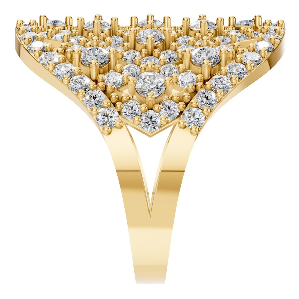 RI-2967 Yellow Gold Ring SET - Side View