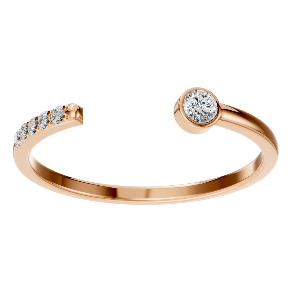 RI-2970 Rose Gold Ring SET - Front View