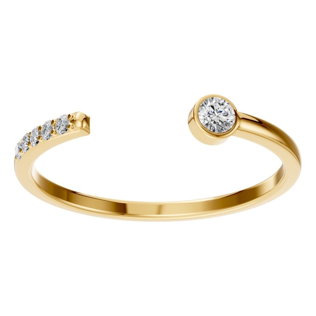 RI-2970 Yellow Gold Ring SET - Front View