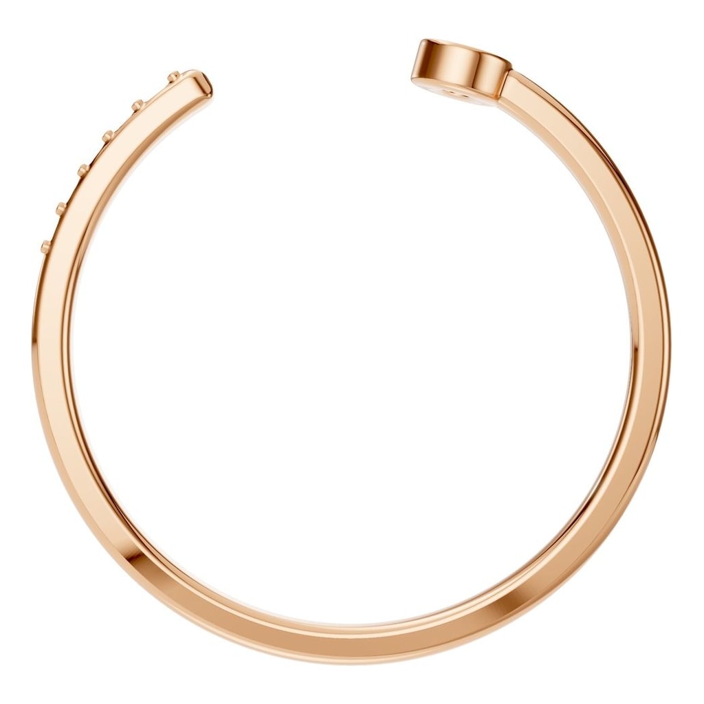 RI-2970 Rose Gold Ring UNSET - Top View