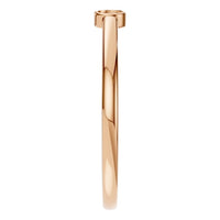 RI-2970 Rose Gold Ring UNSET - Side View