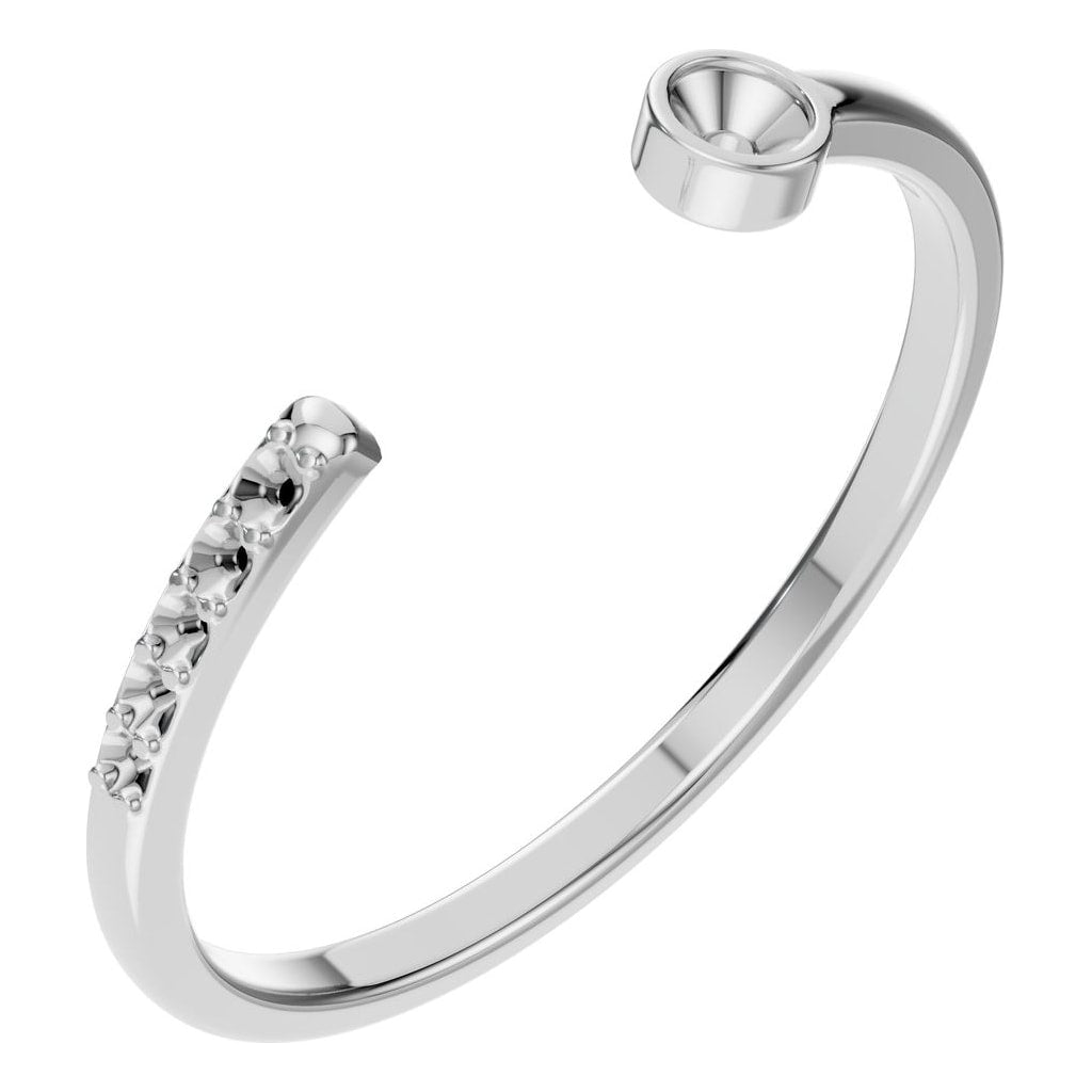 RI-2970 White Gold Ring UNSET - Main View