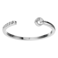 RI-2970 White Gold Ring UNSET - Front View