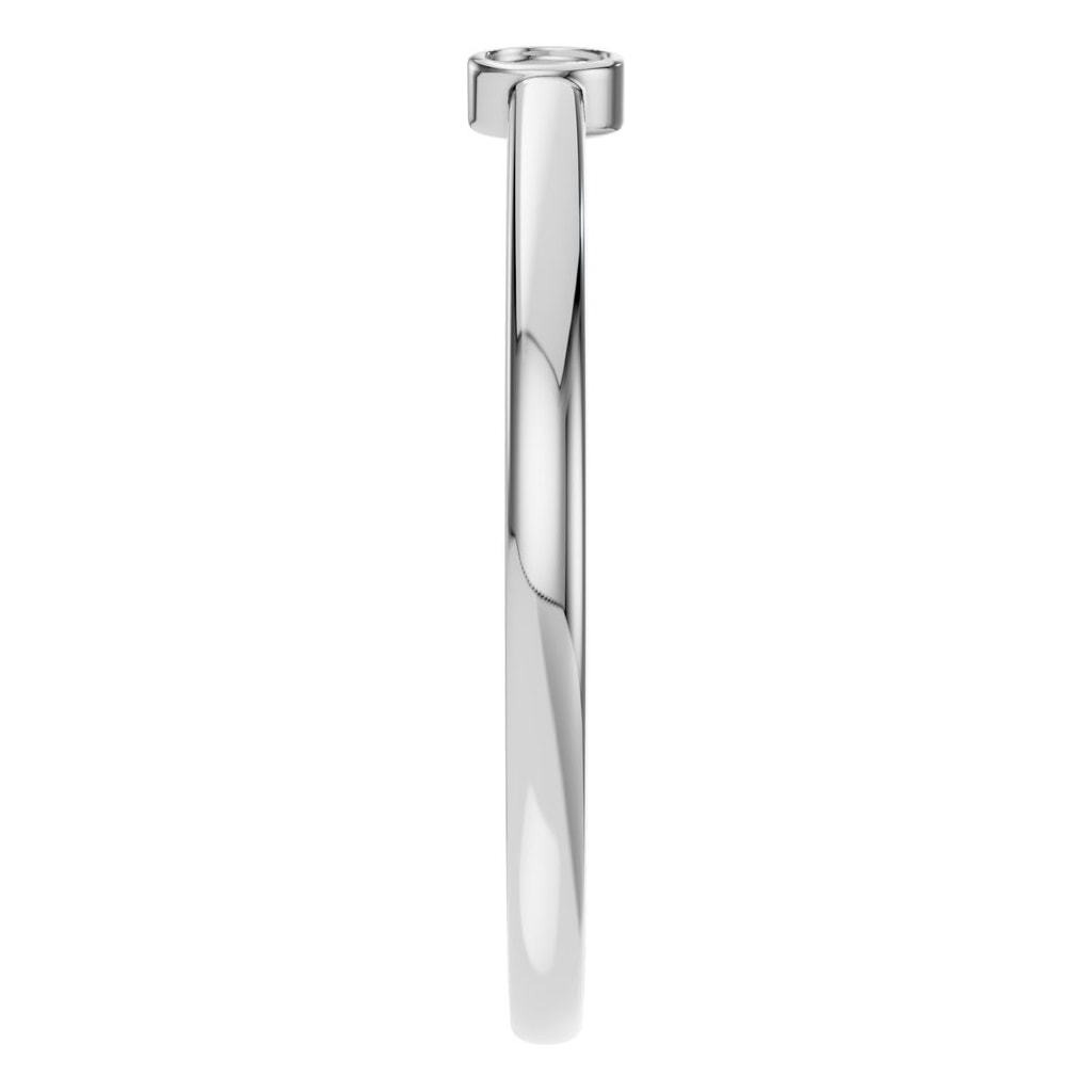 RI-2970 White Gold Ring UNSET - Side View