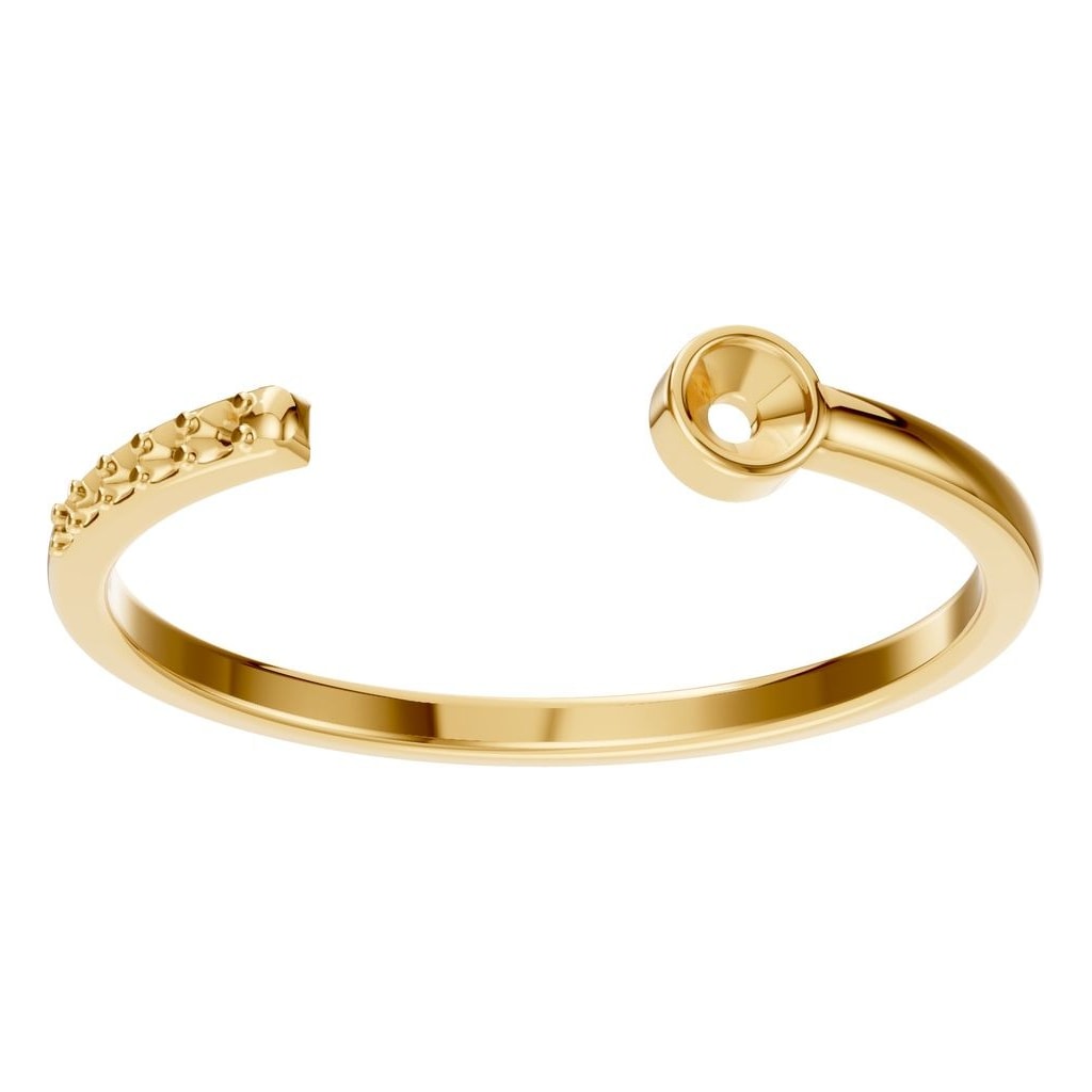 RI-2970 Yellow Gold Ring UNSET - Front View