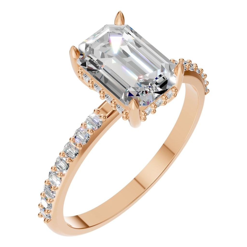 RI-3019 Rose Gold Ring SET - Main View