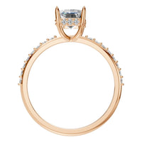 RI-3019 Rose Gold Ring SET - Top View