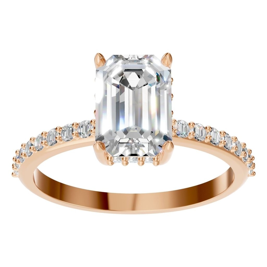 RI-3019 Rose Gold Ring SET - Front View