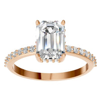 RI-3019 Rose Gold Ring SET - Front View