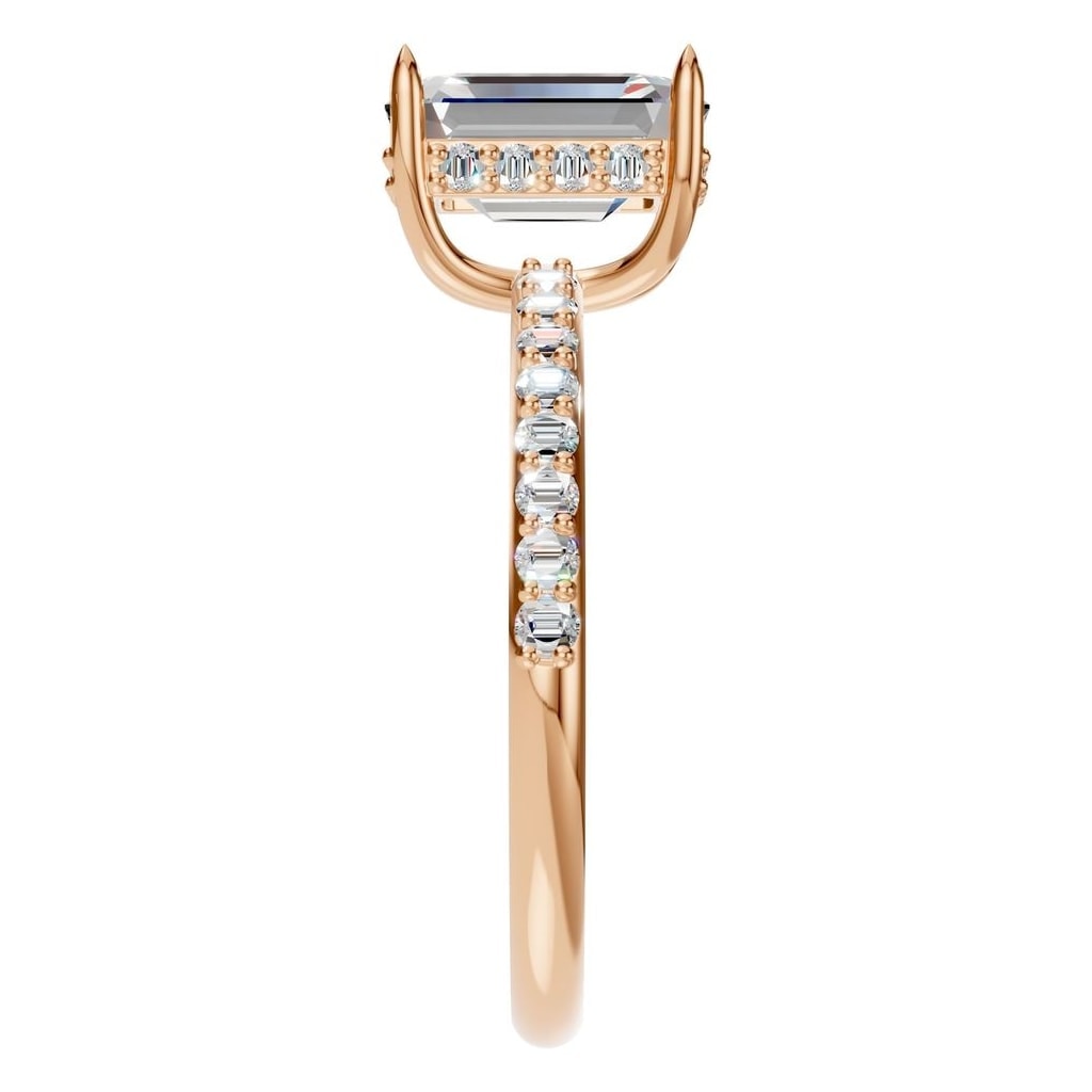 RI-3019 Rose Gold Ring SET - Side View