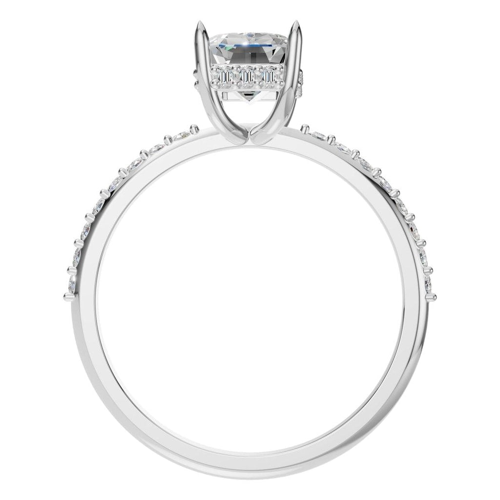 RI-3019 White Gold Ring SET - Top View