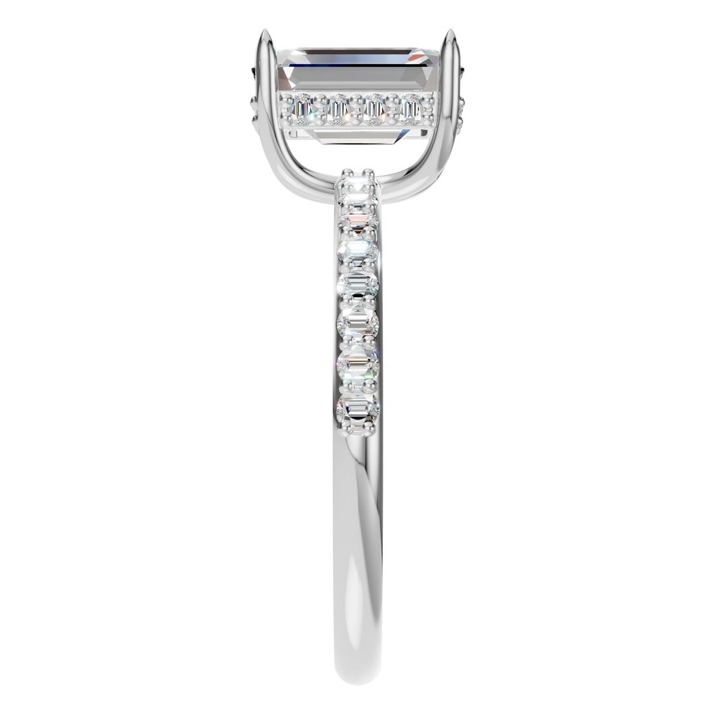 RI-3019 White Gold Ring SET - Side View