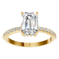 RI-3019 Yellow Gold Ring SET - Front View