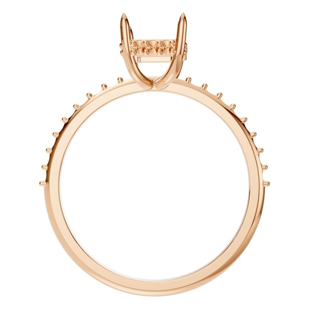 RI-3019 Rose Gold Ring UNSET - Top View