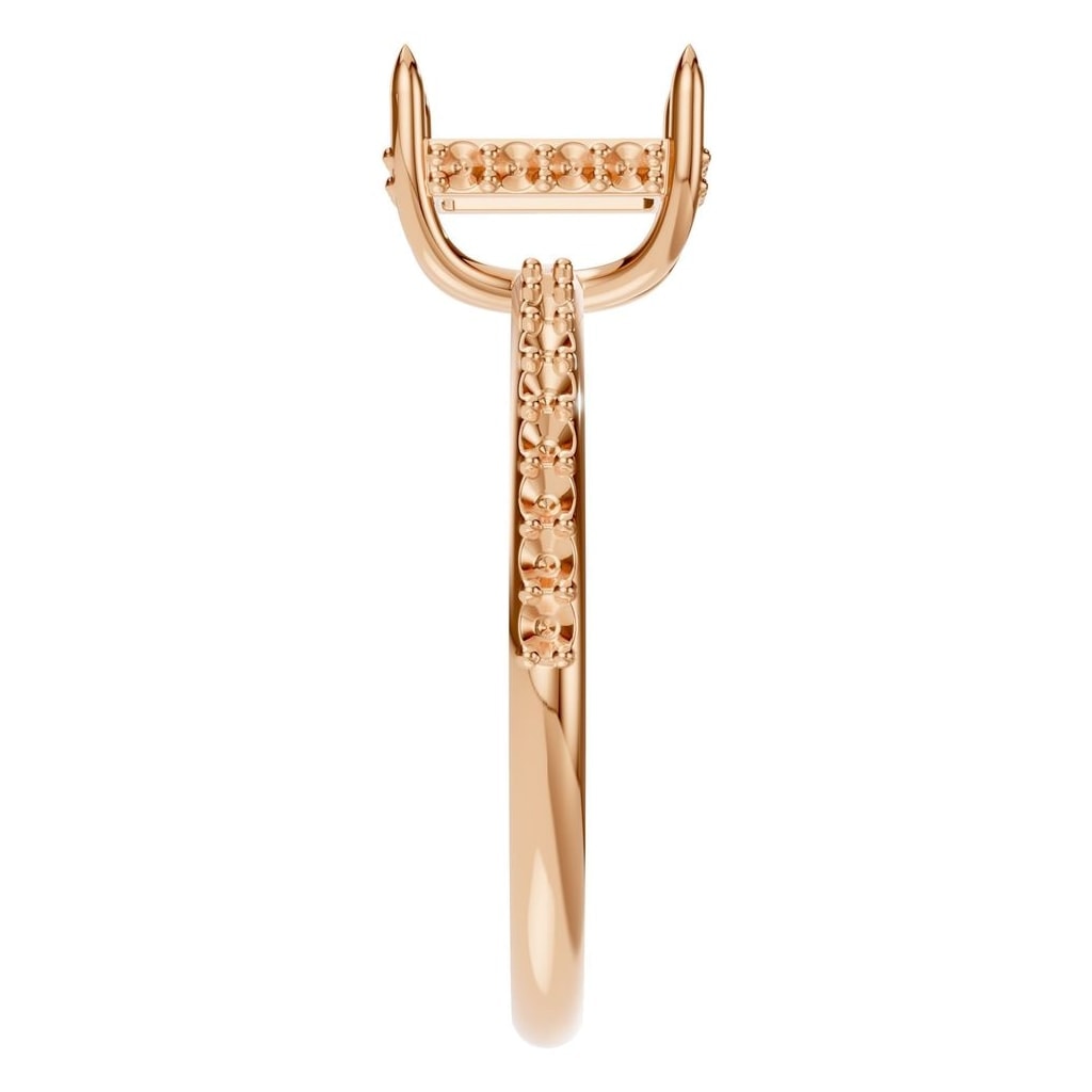 RI-3019 Rose Gold Ring UNSET - Side View